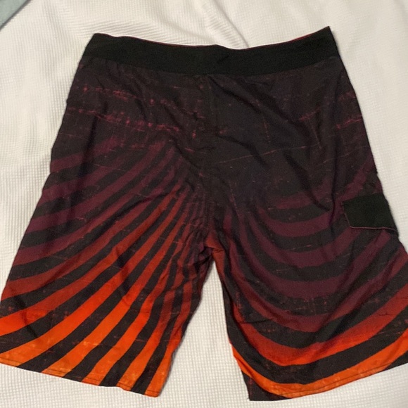 Island Haze Black and Orange Swim Shorts - Picture 5 of 5